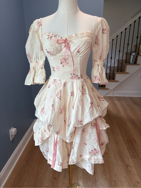Lacemade Dresses & Skirts - LaceMade Rose’s Smile Corset Dress II Cottagecore Floral Maxi Dress XS